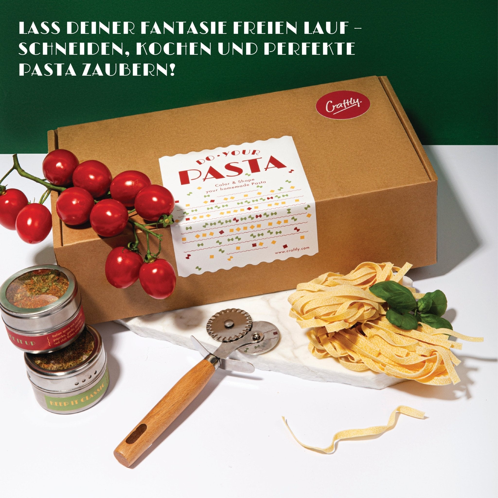 Craftly's Hausgemachtes Nudel - Set - Erstelle deine eigene leckere & bunte Pasta mit unserem DIY - Kochset - Craftly EU
