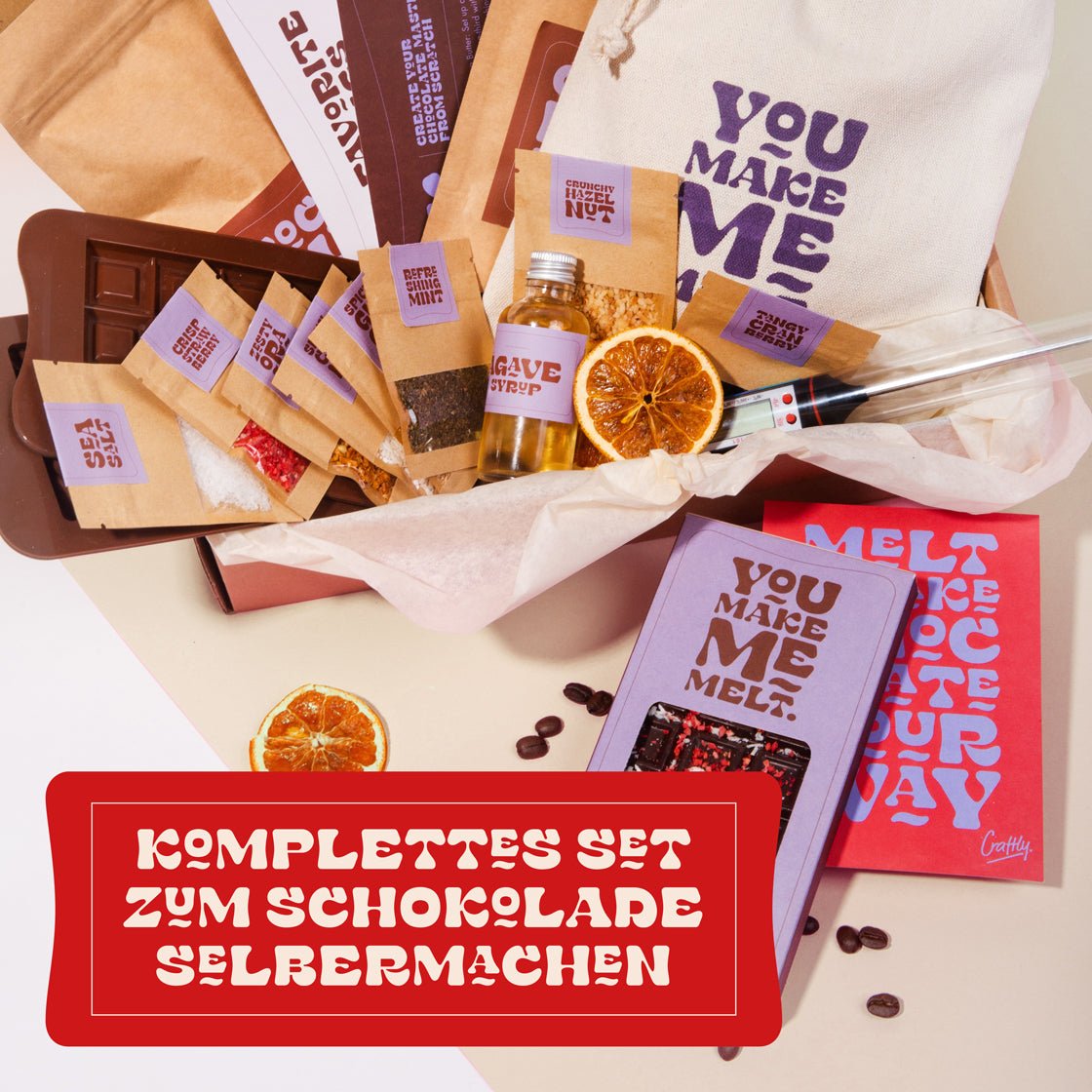 Craftly's Schokoladenherstellungsset: Ihr All - in - One - Set für die Kreation von reichhaltiger, natürlicher Schokolade zu Hause - Craftly EU