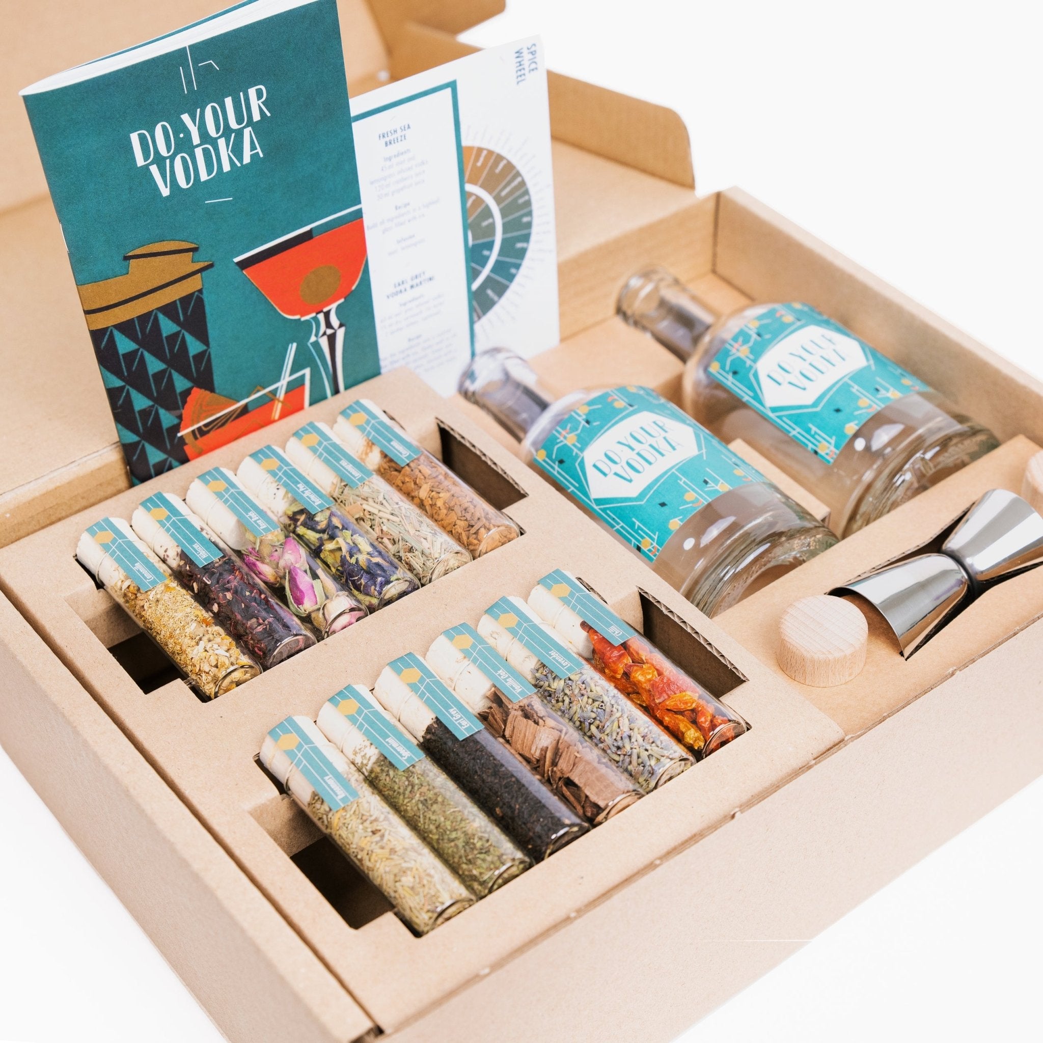 DO YOUR VODKA - DIY - Wodka - Infusionsset: Kreieren Sie einzigartige Cocktails mit 12 Botanicals und Zubehör - Craftly EU