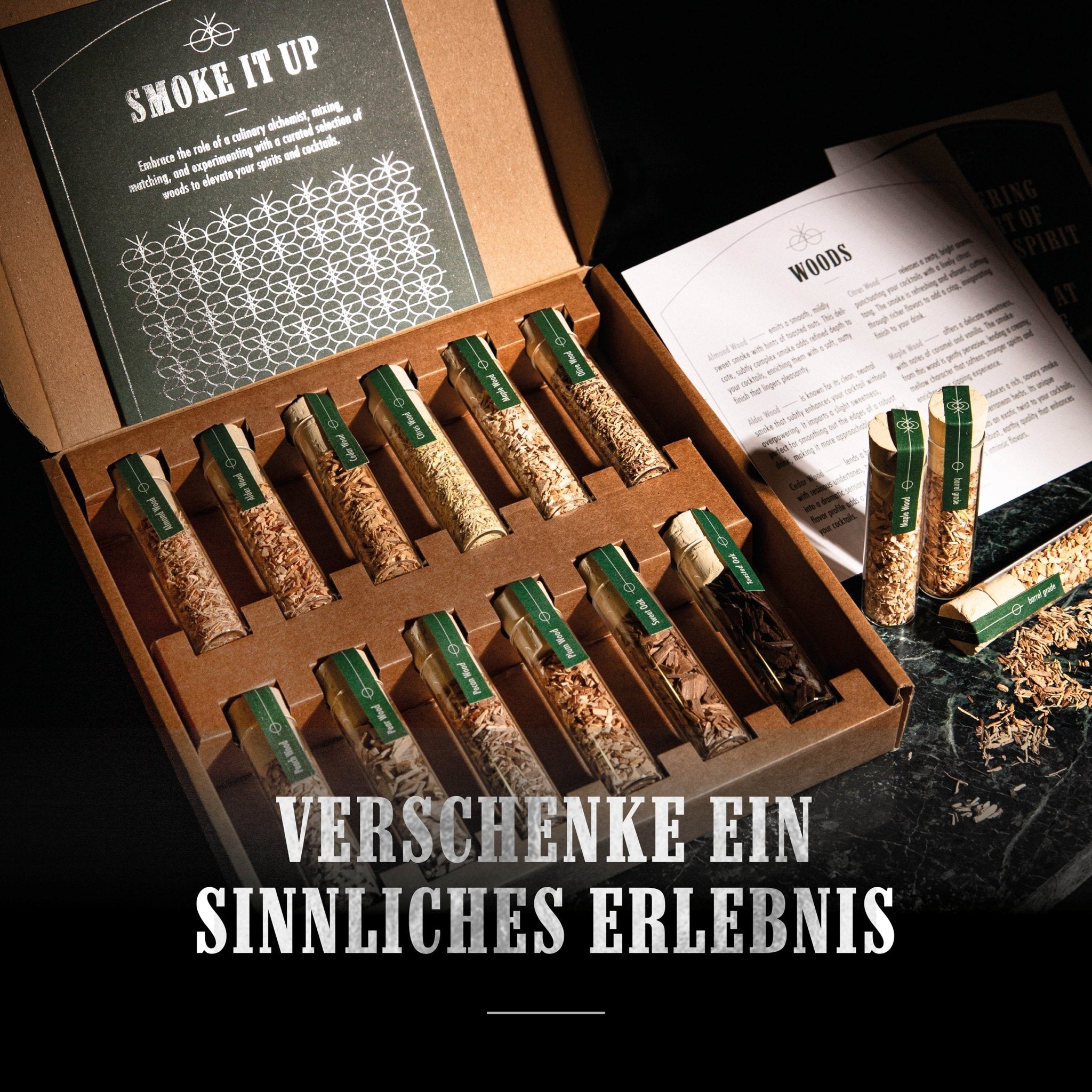 Whiskey Smoker Holzchips - Set: Für intensiven Rauchgeschmack in jedem Schluck – Ein unverzichtbares Set für Genießer - Craftly EU