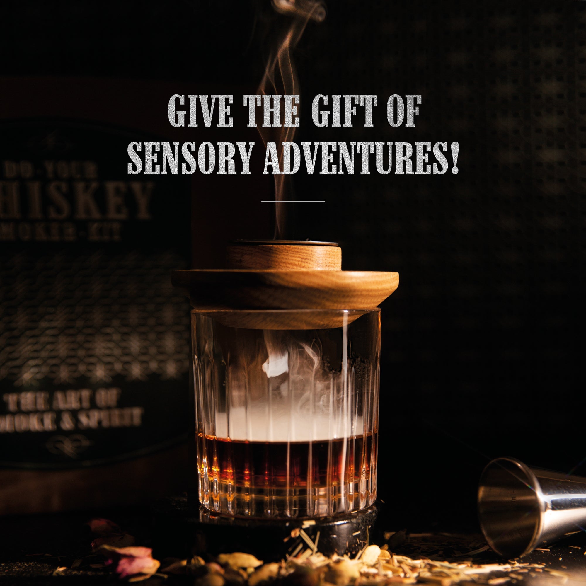 Whiskey Smoker Kit – DIY Whiskey - und Bourbon - Smoker - Set | Infusion mit reichhaltigen Raucharomen | Geschenk für Whiskey - Liebhaber und Hobby - Barkeeper - Craftly EU