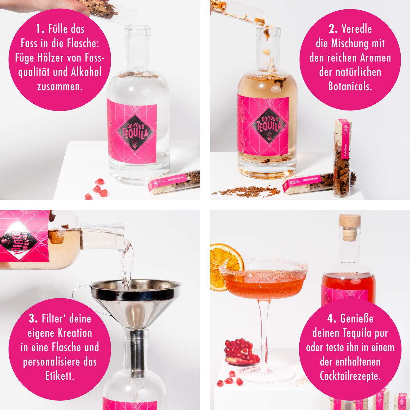 DO YOUR TEQUILA – DIY Tequila-Infusionsset: Kreiere einzigartige Tequila-Cocktails mit 12 Botanicals