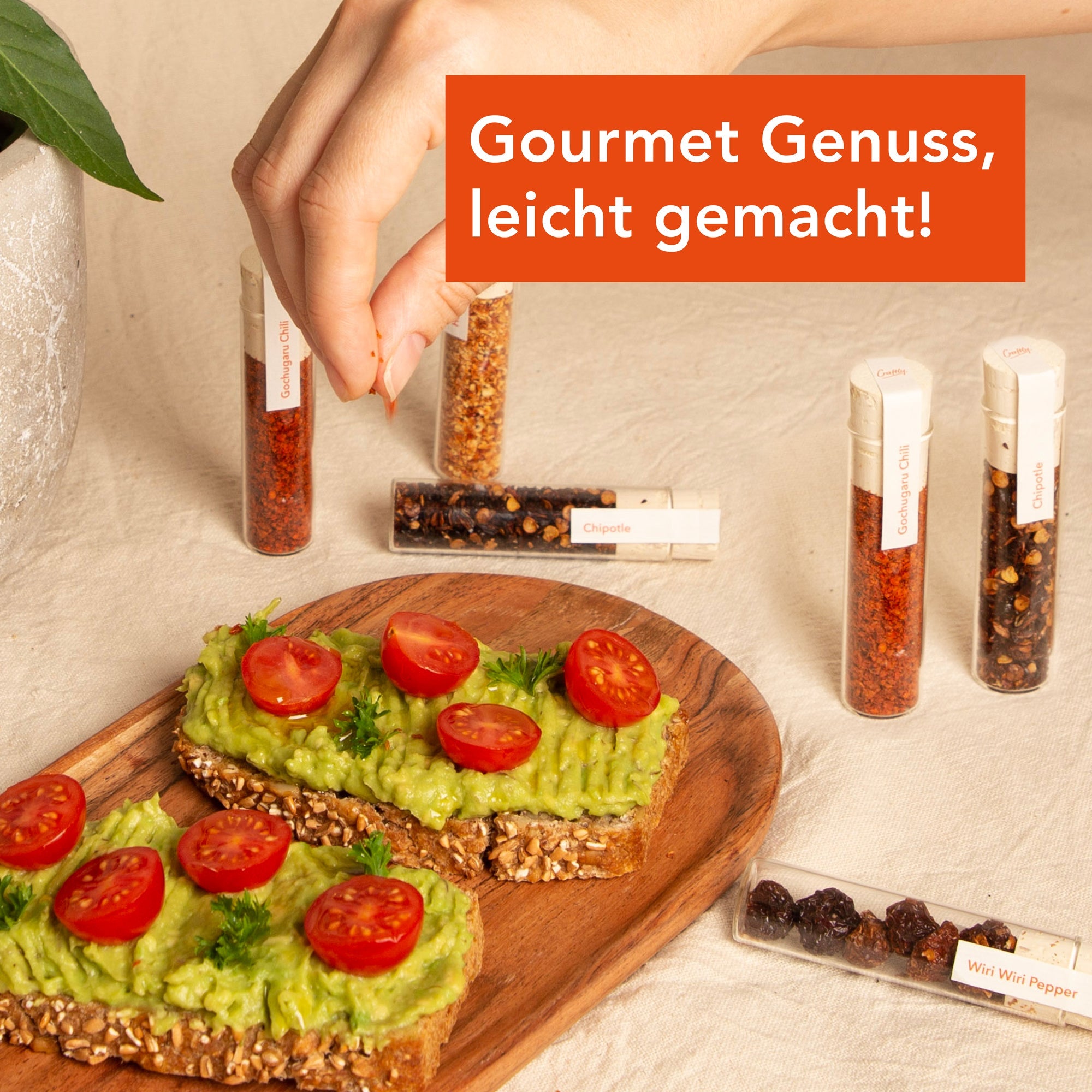 Craftly Chili - Gewürzbox – 12 Exklusive Chilisorten aus aller Welt, Scharfes Geschenk für Feinschmecker und Hobbyköche - Craftly EU