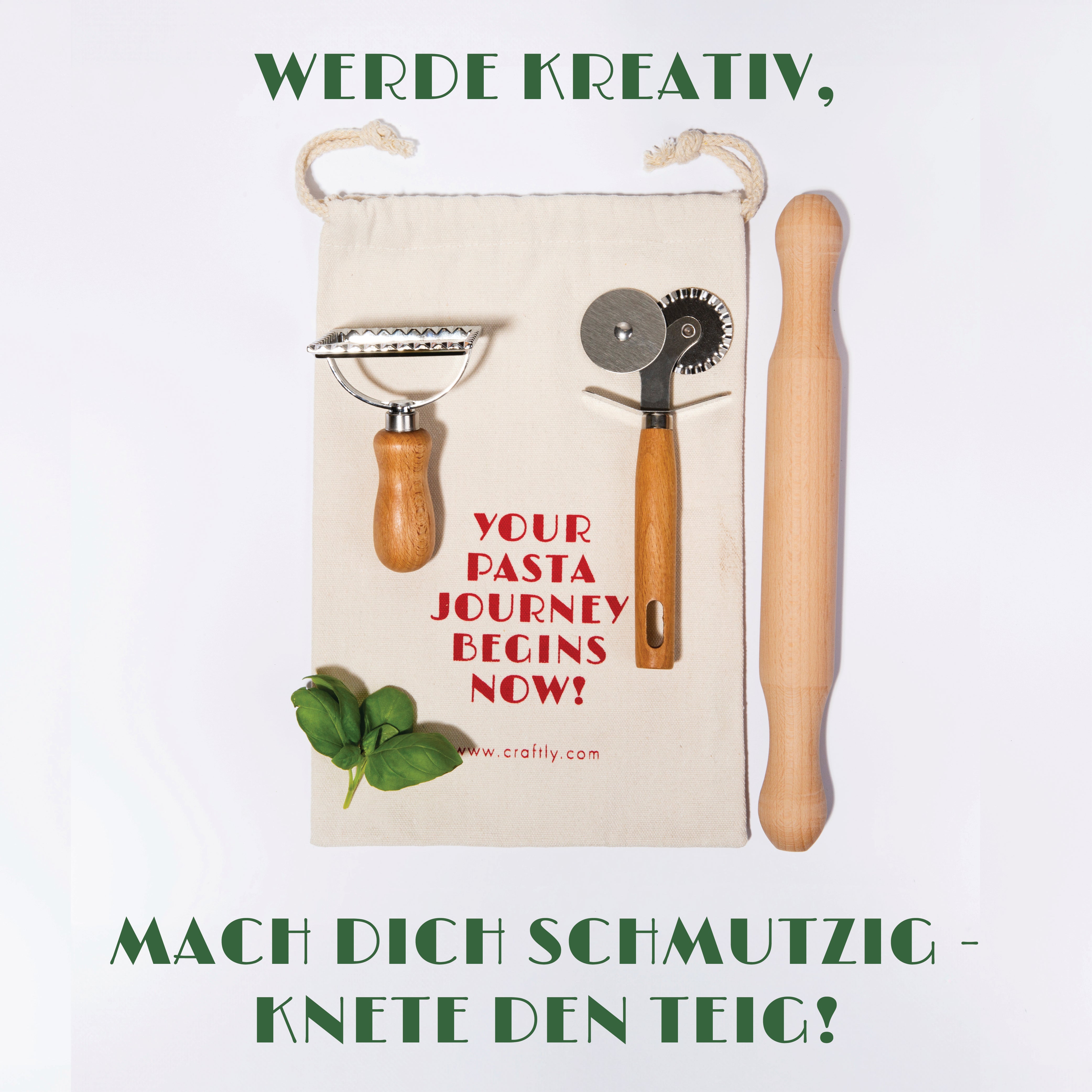 Craftly's Hausgemachtes Nudel-Set - Erstelle deine eigene leckere & bunte Pasta mit unserem DIY-Kochset