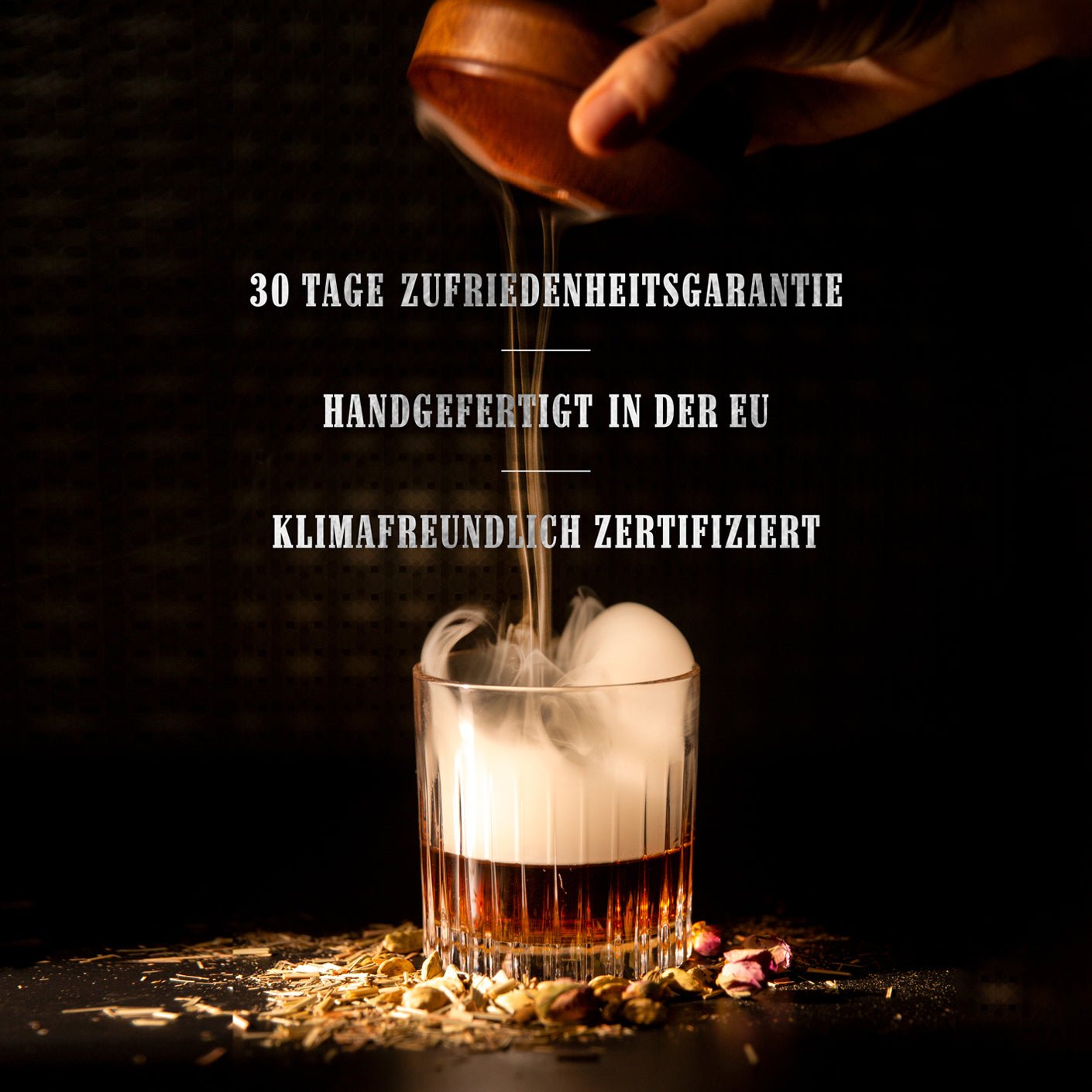 Whiskey Smoker Kit – DIY Whiskey - und Bourbon - Smoker - Set | Infusion mit reichhaltigen Raucharomen | Geschenk für Whiskey - Liebhaber und Hobby - Barkeeper - Craftly EU